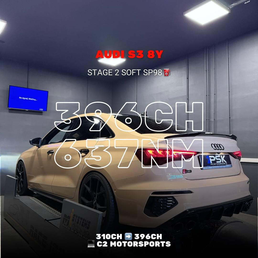 Audi S3 8Y – Stage 2 Soft SP98 chez PSK Performance